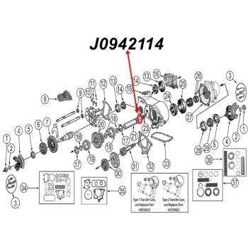 Jeep CJ O-Ring Simmerring Zwischenwelle Halbwelle Dana 20 Verteilergetriebe 72-79