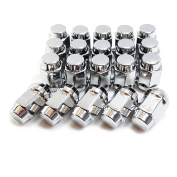 Preview: Jeep Wrangler TJ Wheel Lug Nut Set 20 pcs. Chrome Cup 1/2" Bj. 96-06