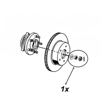 Jeep Wrangler TJ one front Spindle Nut Hub Nut Kit 96-06