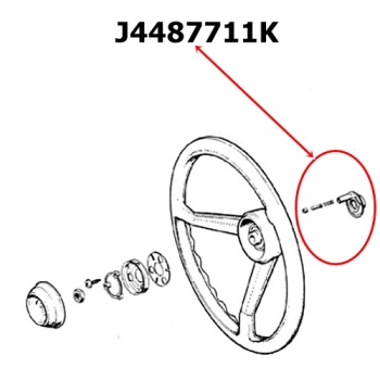 Jeep Wrangler YJ 4-teiliges Set Hupenschleifring Hupenkontakt Set inkl. Hupenkontakt, Feder, Pin & Federhalter 87-95