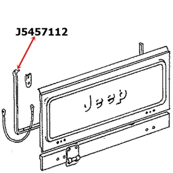 Preview: Jeep CJ seal tailgate rear door tailgate seal lower year 76-86