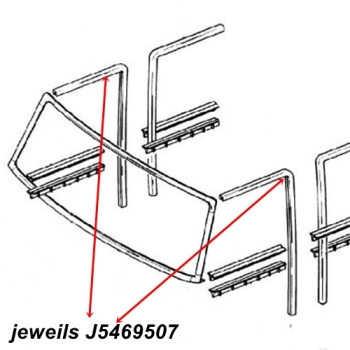 Jeep Wagoneer & Grand Wagoneer SJ one window guide seal glass guide rubber door front 63-91