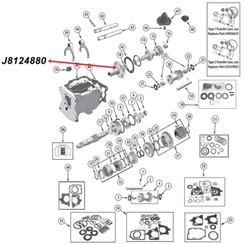 Preview: Jeep CJ Lagerhalter vorne Eingang T150 Schaltgetriebe 76-79