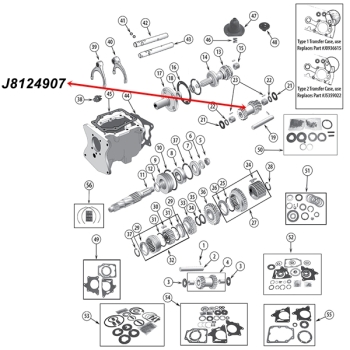 Preview: Jeep CJ Vorgelegewelle T150 Schaltgetriebe 76-79