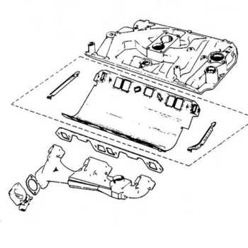 Jeep SJ & J Serie 5,9 ltr. V8 Dichtung Ansaugbrücke Ansaugkrümmer Plenumdichtung 71-91