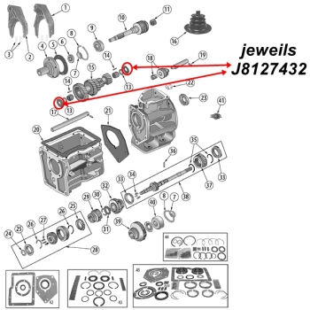 Jeep CJ eine Druckscheibe Scheibe Vorgelegewelle vorne oder hinten SR4 Schaltgetriebe 80-83