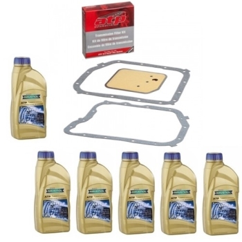 Jeep Grand Cherokee ZJ ZG Filter and Gasket Kit with 6ltr. Ravenol ATF+4 oil 42RE 44RE 46RH automatic Transmission 93-97
