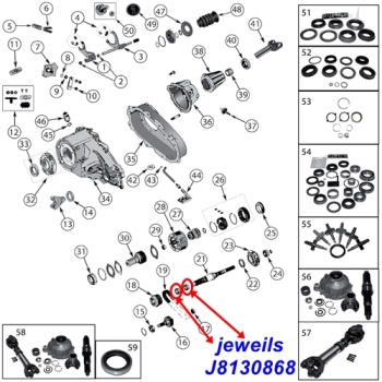 Jeep Wrangler YJ ein Lager Rollenlager Kettenrad Hauptwelle NP231 Verteilergetriebe 87-95
