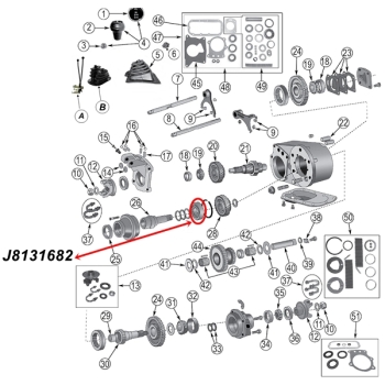 Preview: Jeep CJ Lager Eingangswelle Eingang Dana 300 Verteilergetriebe 80-86