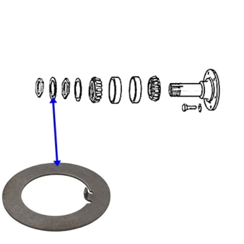 Preview: Jeep CJ CJ5 CJ6 CJ7 CJ8 äußere Sichererungsscheibe Radlager Dana 30 Vorderachse 72-86