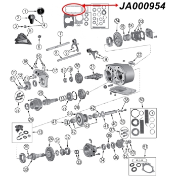 Jeep CJ Dichtung Gehäusedichtung Dana 300 Verteilergetriebe 80-86