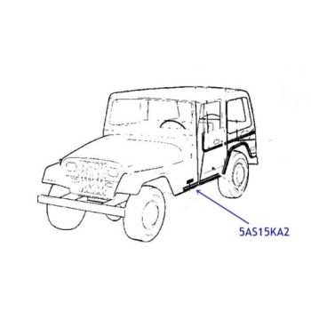 Jeep Wrangler YJ Aufkleber Schriftzug Jeep in light Silber seitlich vorne an Karosse 91-95
