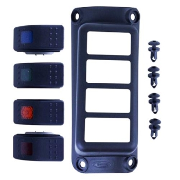 Preview: Jeep Wrangler JK Konsole Schalterkonsole mit 4 Schalter am Scheibenrahmen A-Säule 07-18