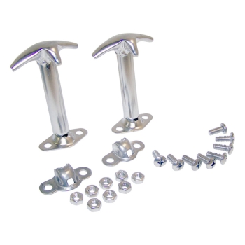 Jeep CJ Haubenhalter Set Edelstahl 46-95