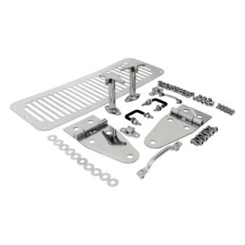 Jeep CJ Wrangler YJ Hood Kit Stainless Steel year 76-95