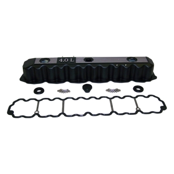 Jeep Wrangler YJ Ventildeckel Kit Aluminium inkl. Dichtsatz schwarz 93-95
