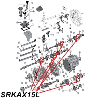 Jeep Wrangler YJ Synchronring Komplett Set AX15 Schaltgetriebe 92-95