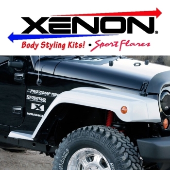 Jeep Wrangler JK 4türer Kotflügelverbreiterung Verbreiterung 6-teilig Xenon Polyurethan Step Down Design 1,6" breiter als Orginal 07-15