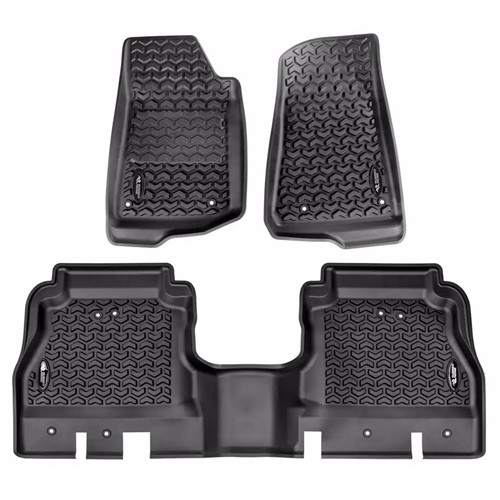 Jeep Gladiator JT Set of Floor Mats Rubber Mats Front Rear All Terrain Rugged Ridge 19