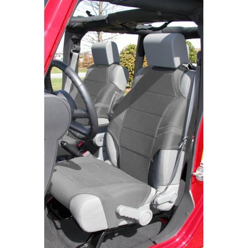 Jeep Wrangler JK seat covers seat cover seat protector neoprene gray front with storage compartments 07 18