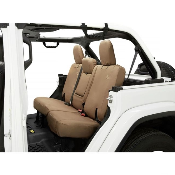 Jeep Wrangler Jl 4 Doors Reat Seat Cover With Folding Armrest Tan Bestop 18 - Jeep Tj Seat Covers Tan