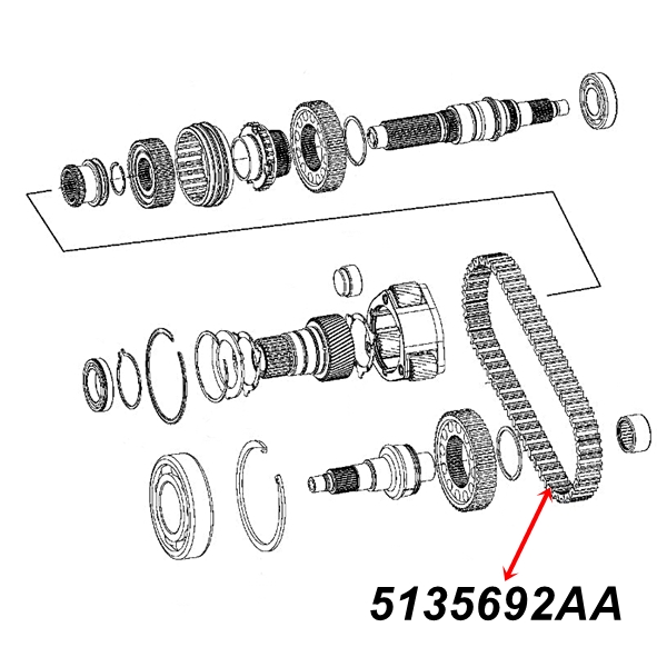 Jeep Wrangler JK Diesel Transfer Case Chain