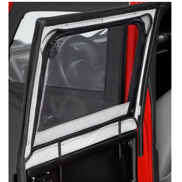 Jeep Wrangler JK 4-türer Set hintere Aufsteckfenster für High Rock Element  Halbtüren Black Diamond 07-16
