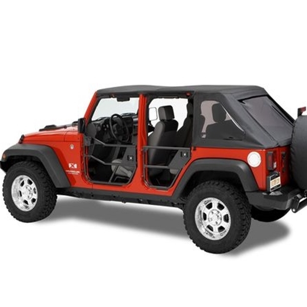 Jeep Wrangler JK Set front Half Doors Element Tube Doors HighRock 4x4 satin  black year 07-16