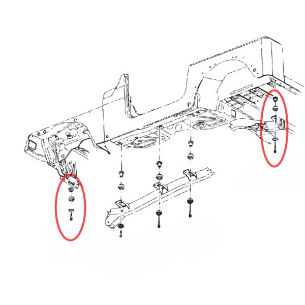 Jeep Wrangler TJ one Body Mount Kit with Bolt & Retainer 96-04