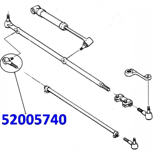 Jeep Wrangler TJ Premium Steering Tie Rod End right on Tie Rod to Trag Link  LHD