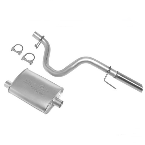 Jeep Wrangler YJ 2,5 & 4,0 ltr. Single Cat-Back Exhaust System with Super  Turbo™ Muffler Dynomax 87-95