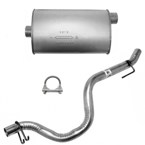 Jeep Wrangler YJ 2,5 & 4,0 ltr. Single Cat-Back Exhaust System with Muffler 93-95 Jeep Wrangler YJ 2,5 & 4,0 ltr. Single Cat-Back Exhaust System with Muffler 93-95