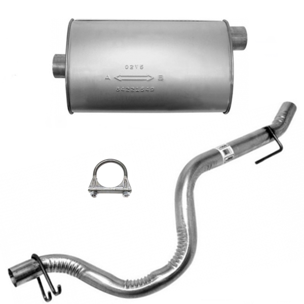 Jeep Wrangler YJ 2,5 & 4,0 ltr. Single Cat-Back Exhaust System with Muffler  93-95