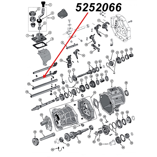 Jeep Wrangler YJ 1st & 2nd Gear Shift Shaft AX15 manual Transmission 88-95