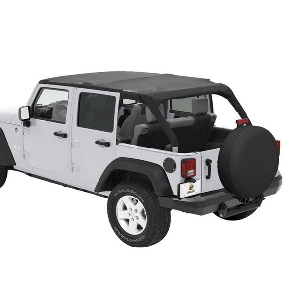 Jeep Wrangler JK 4-doors Safari Bikini Top Cable-Style Mesh Bestop 10-17