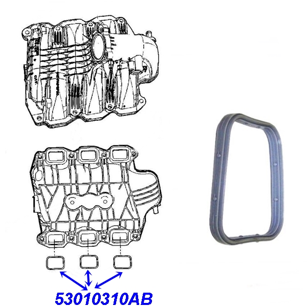 Jeep Commander XH XK 3,7 ltr. Intake Manifold Gasket 0610