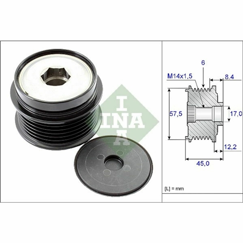 Jeep Wrangler JK 2,8 ltr. CRD Diesel Alternator Clutch Pulley INA 07-18