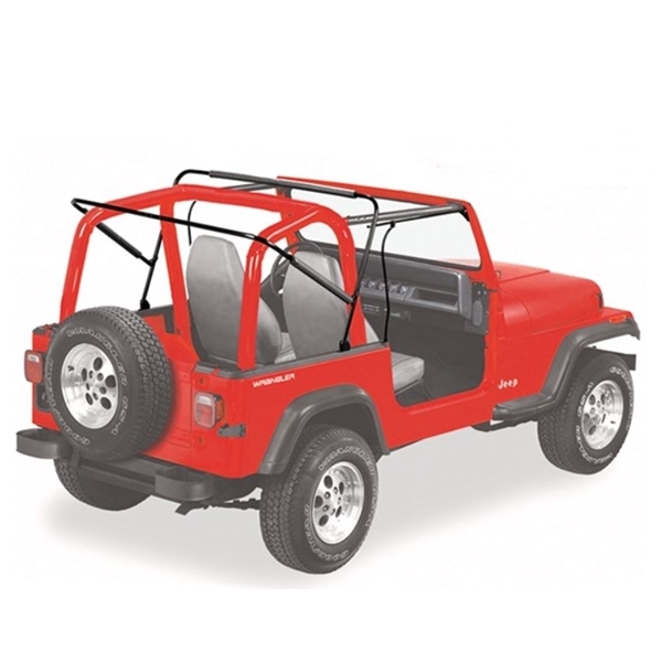 Jeep CJ Wrangler YJ Supertop Soft Top with 2-piece Full Fabric Doors &  tinted Windows