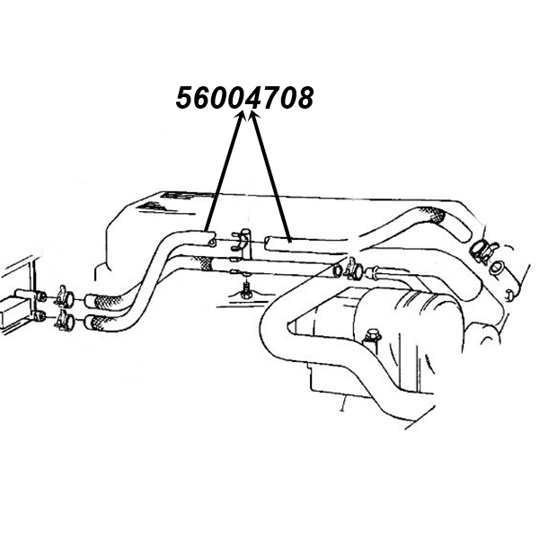 Jeep Wrangler YJ 4,0 ltr. HVAC Heater Molded Hose Outlet Gates 91-95