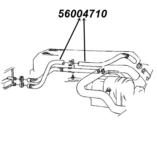 Jeep Wrangler YJ 2,5 ltr. HVAC Heater Molded Hose Outlet Gates 91-95