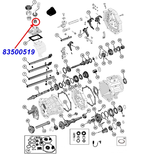 Jeep Wrangler TJ Shift Lever Bushing AX5 manual Transmission 96-02