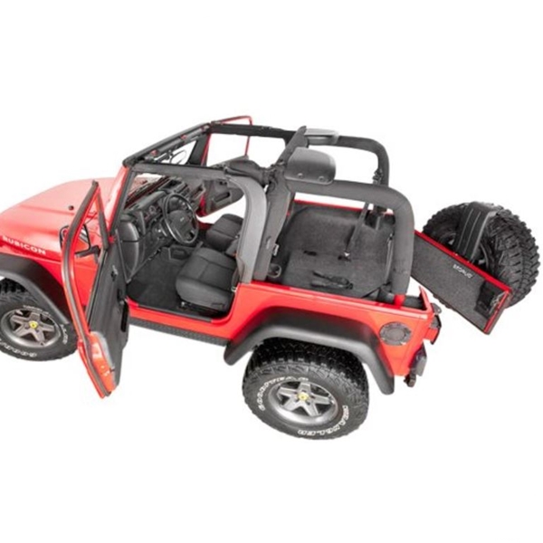Jeep Wrangler TJ Gray Replacement Cargo Carpet Kit BedRug 9606