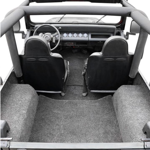 Jeep Wrangler YJ Gray Replacement Cargo Carpet Kit BedRug 87-95