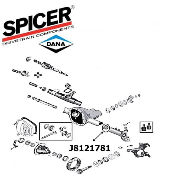 Jeep Wrangler YJ inner Axle Shaft Seal Dana 30 front axle Spicer 87-95