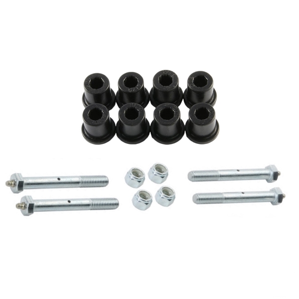Jeep CJ black Polyurethane front Leaf Spring Shackle Bushing Set with