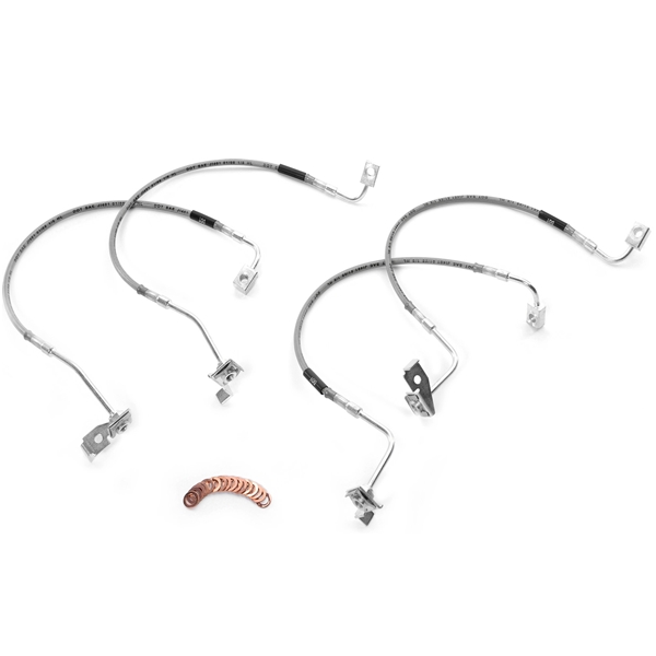 Jeep Wrangler JK Stainless Steel Brake Hose Kit up to 6" Lift 0710