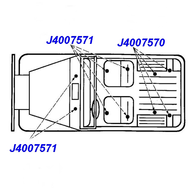 Hardtopbefestigung Mutter Platte und Schraube auf der Karosserie Jeep  Wrangler TJ Bj. 97-06
