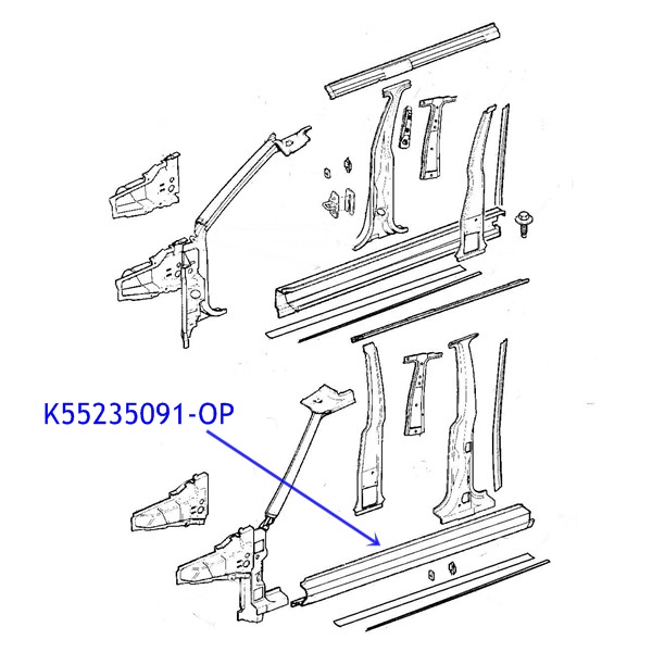 Xj Rocker Panel Jeep Cherokee XJ Driver Left Side Rocker Panel 4 door 84-96