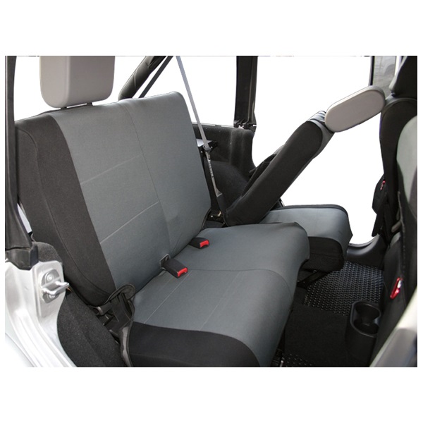 Jeep Wrangler JK 4door Rear Seat Covers (Black/Gray) 07-14