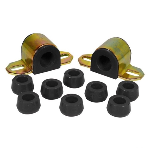Jeep CJ CJ5 CJ7 black Polyurethane front Sway Bar Bushings Ø 24mm & End